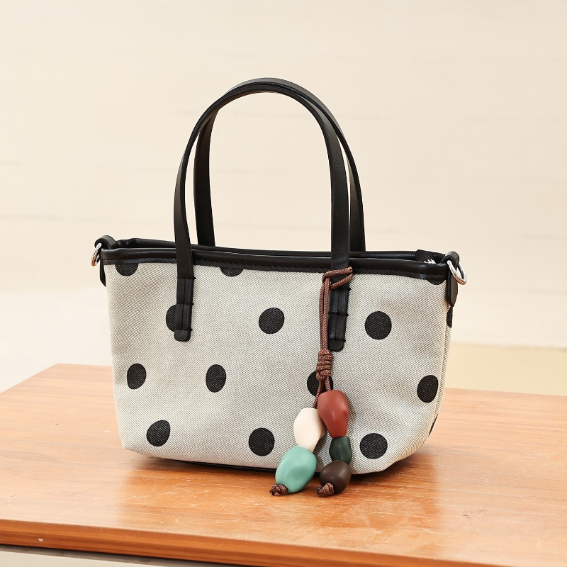 Interior Design Trends 2026 - Women's Canvas Polka Dot Small Hanbag