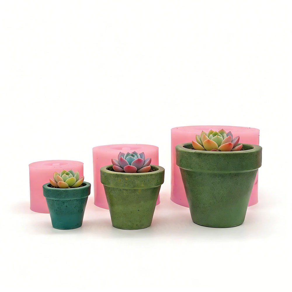 Terrazzo Pot Cement - Mini Succulent Planter Silicone Mold Set