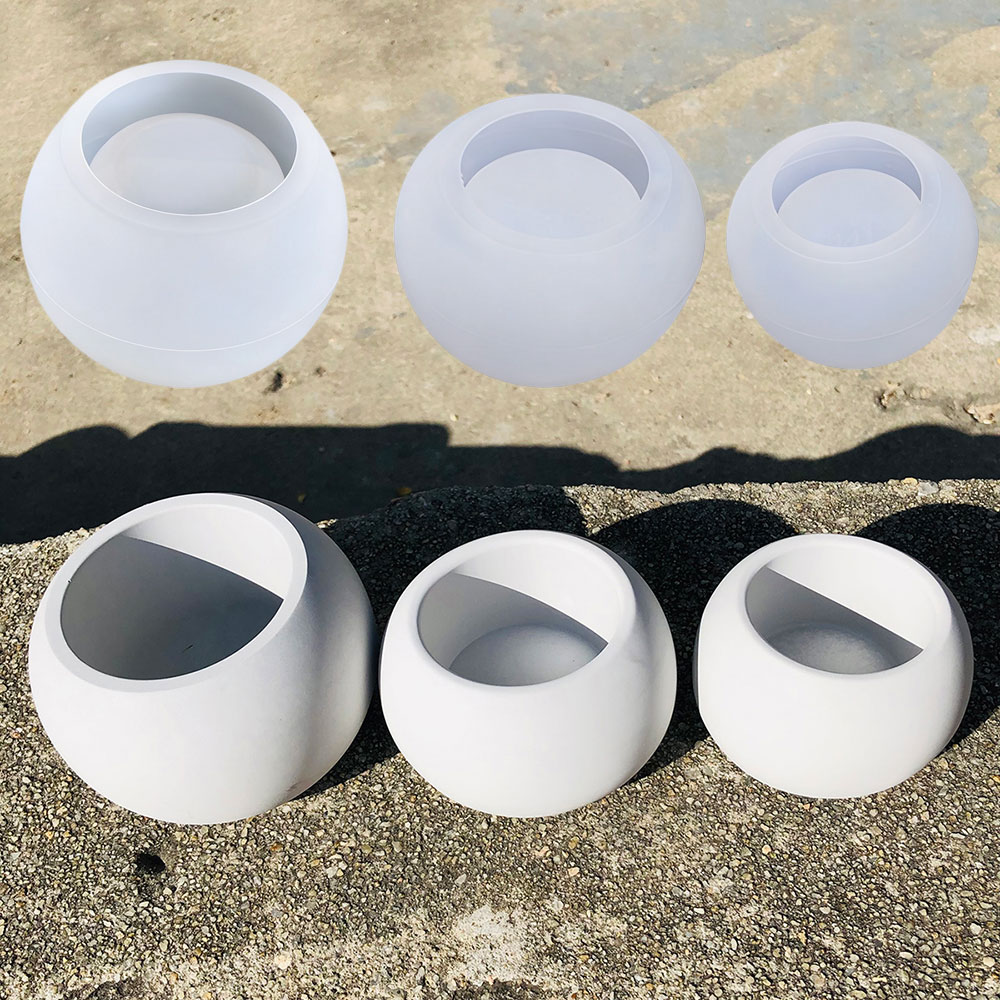 3pcs Round Flower Pot Silicone - đánh giá và giá Terrazzo Pot Cement