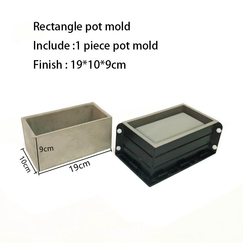Large Rectangle Flower Pot Sil - đánh giá và giá Terrazzo Pot Cement