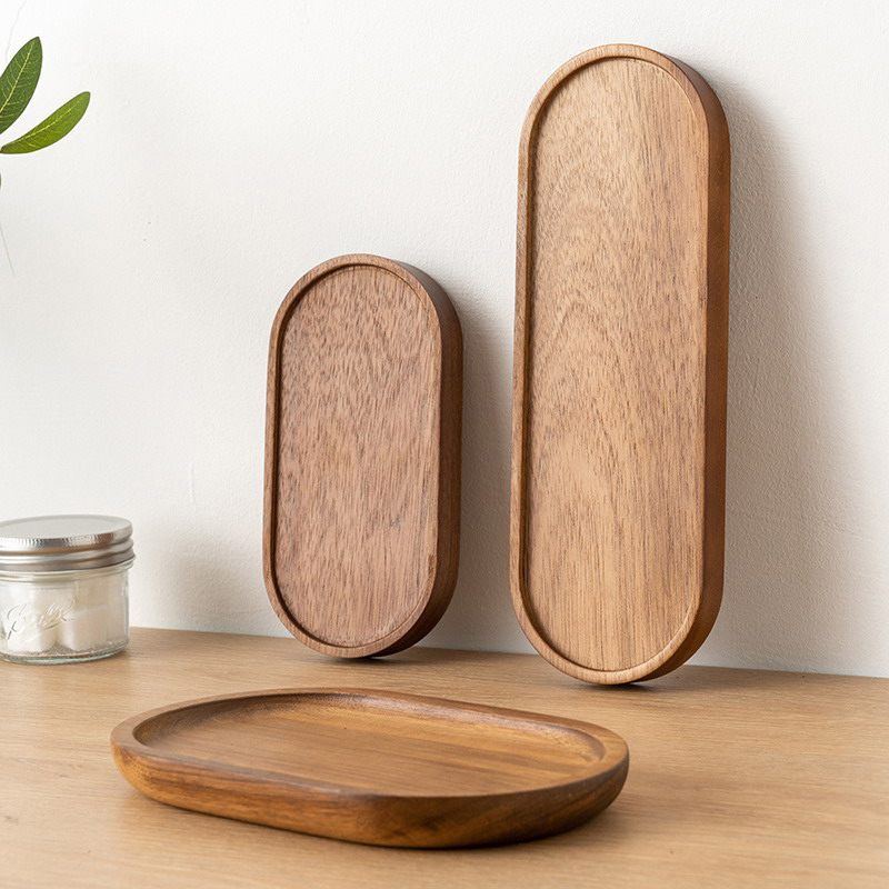 Tableware Solid Wood Food Tray - đánh giá và giá Travertine Tray Oval