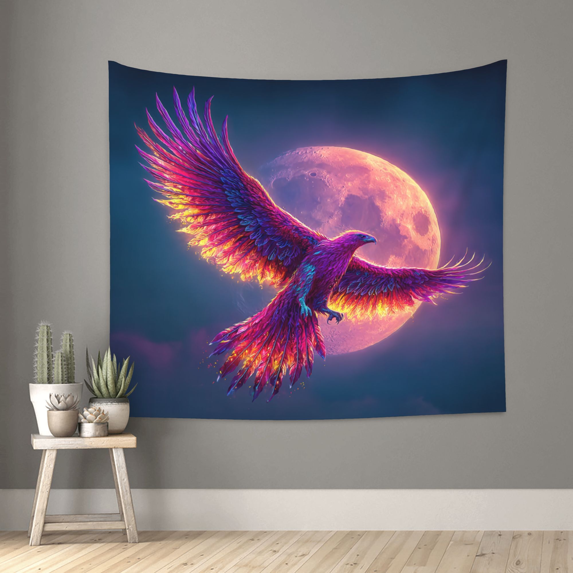 Phoenix Moon Sky Wall Tapestry - đánh giá và giá Interior Design Hd