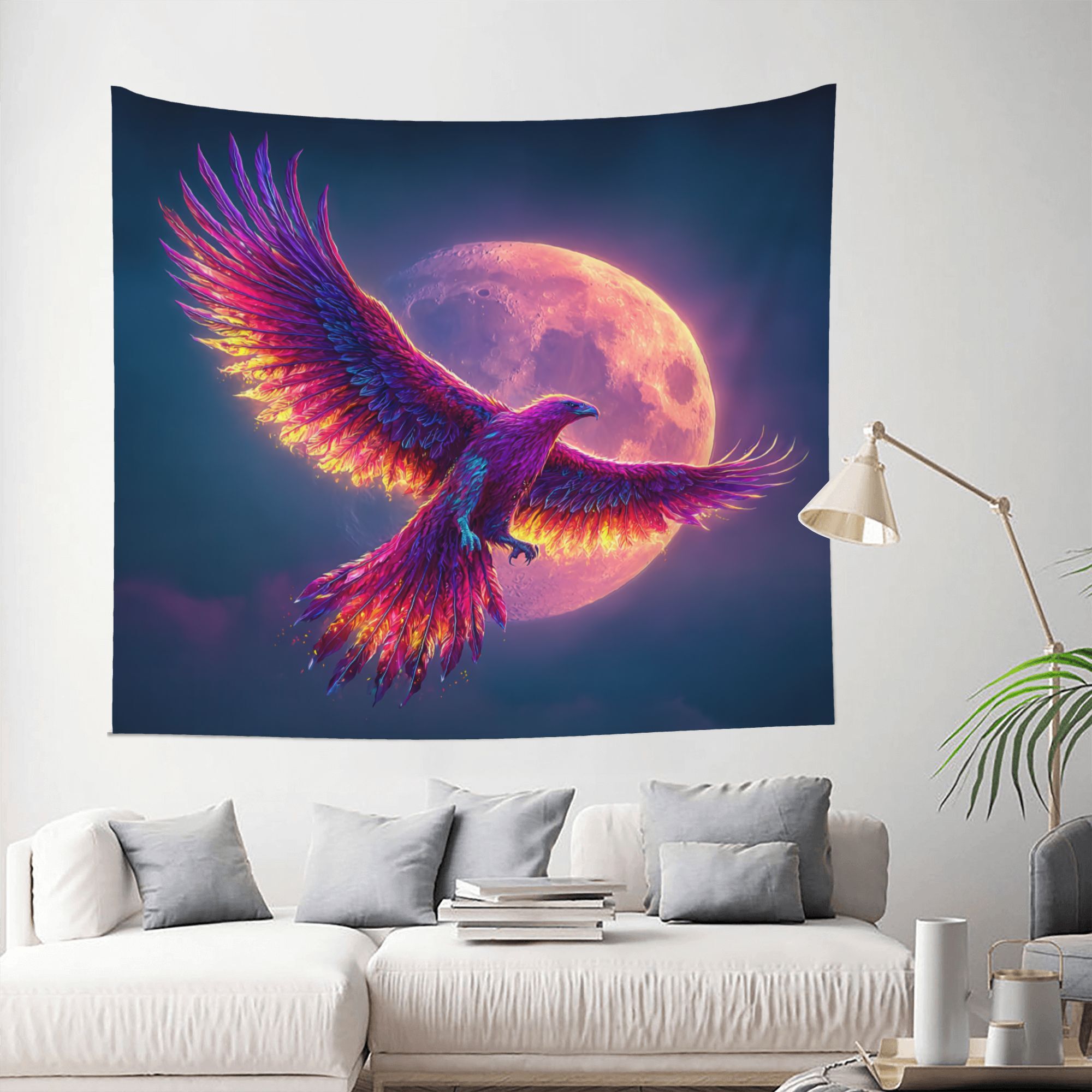 Phoenix Moon Sky Wall Tapestry - đánh giá và giá Interior Design Hd