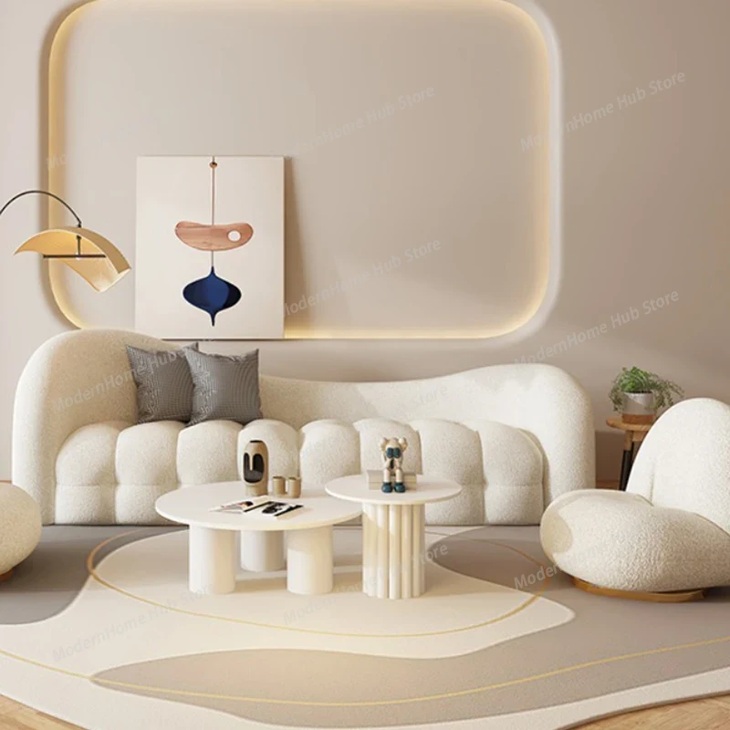 White Cream Living Room Sofas  - đánh giá và giá Interior Design White And Wood