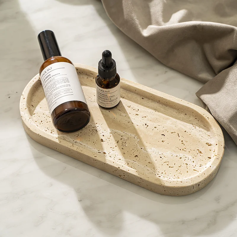 Travertine Stone Tray for Bath - đánh giá và giá Travertine Tray Oval