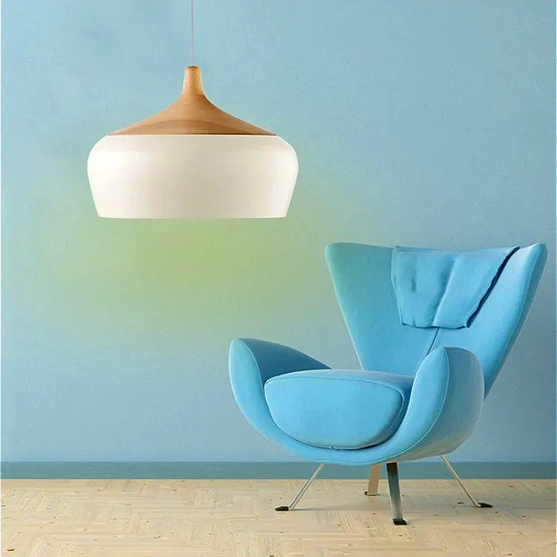 Nordic Aluminum Big Lampshade  - đánh giá và giá Interior Design White And Wood