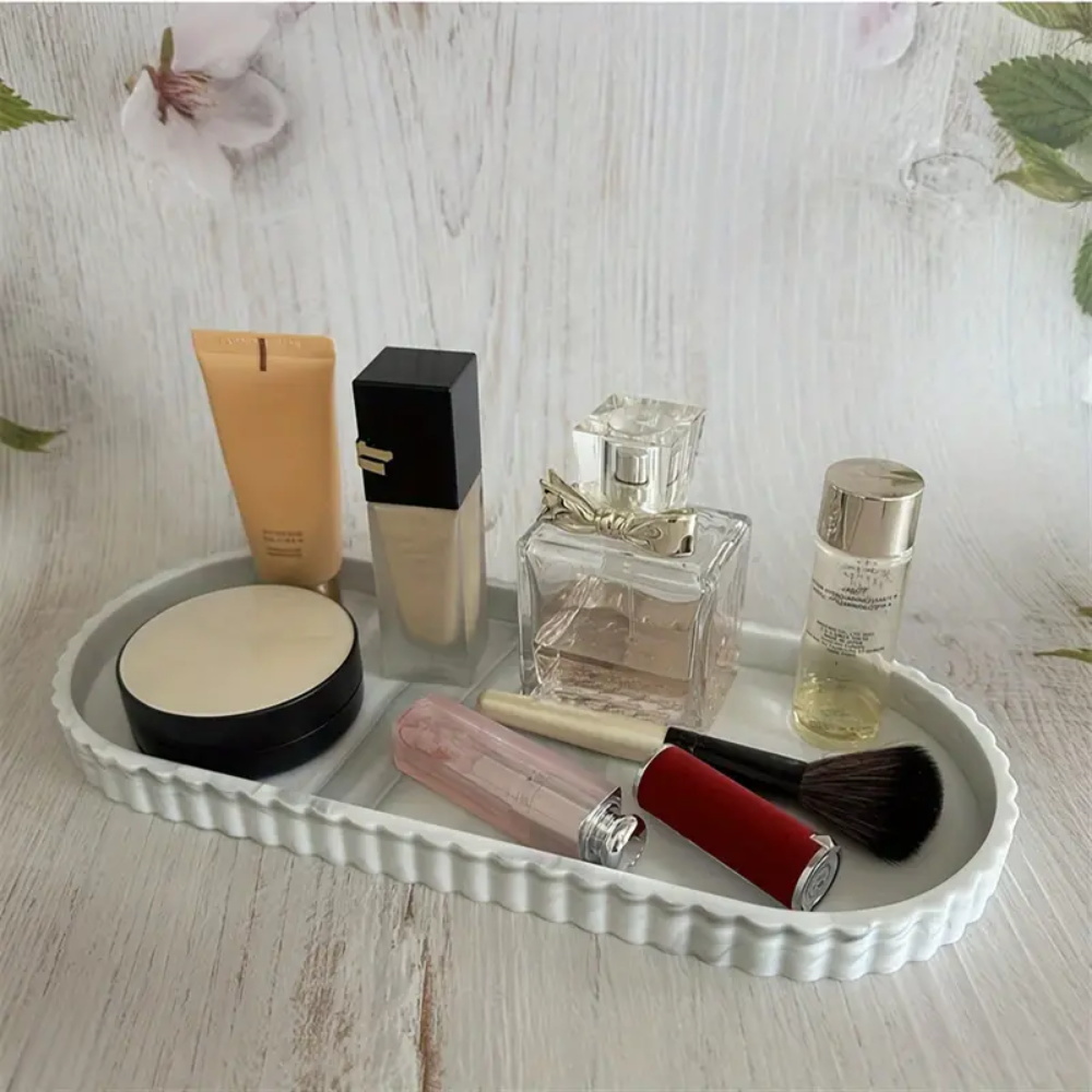 1-Piece Oval Vanity Tray, Coun - đánh giá và giá Travertine Tray Oval