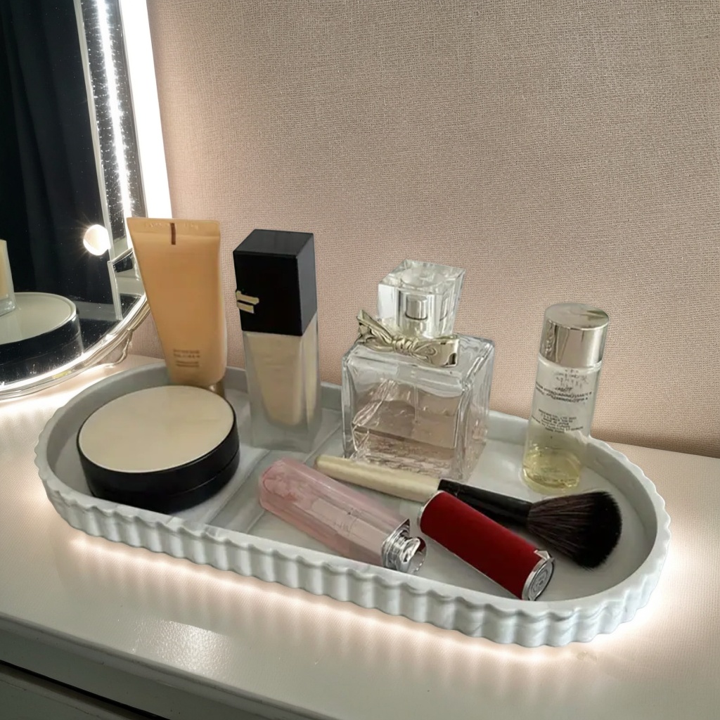 1-Piece Oval Vanity Tray, Coun - đánh giá và giá Travertine Tray Oval