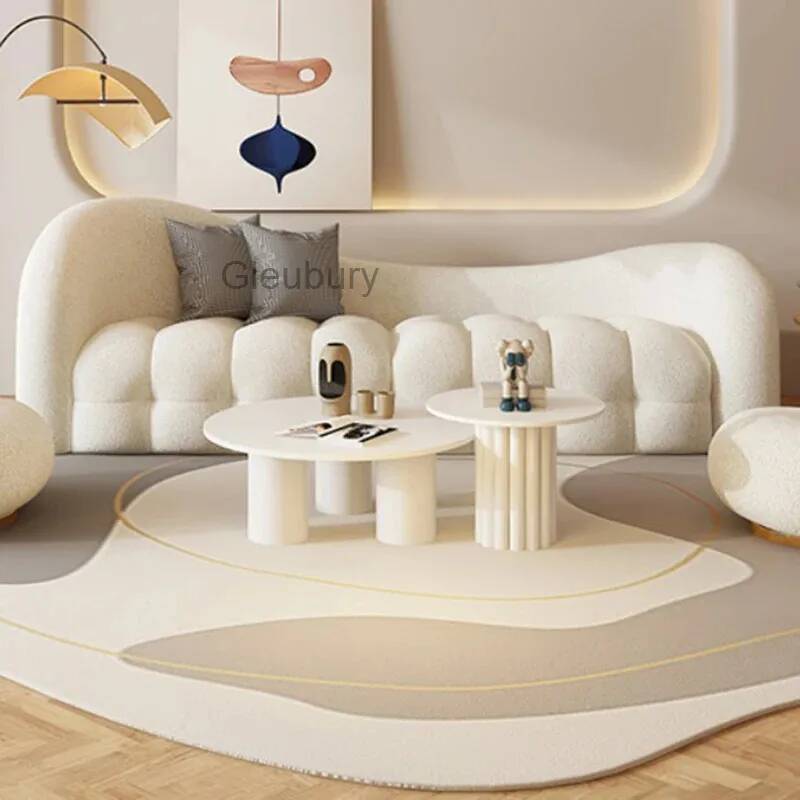 Cream White Living Room Sofas  - đánh giá và giá Interior Design White And Wood