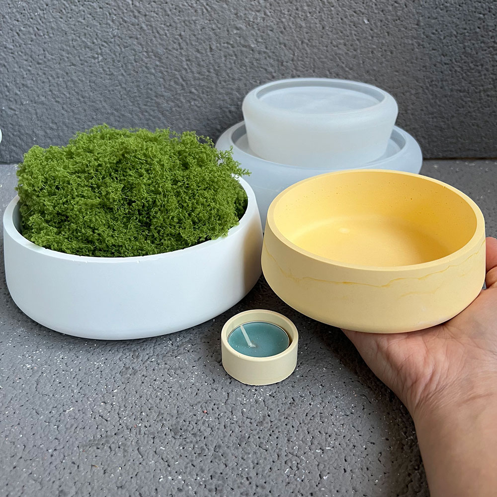 Concrete Bowl Silicone Mold DI - đánh giá và giá Terrazzo Pot Cement