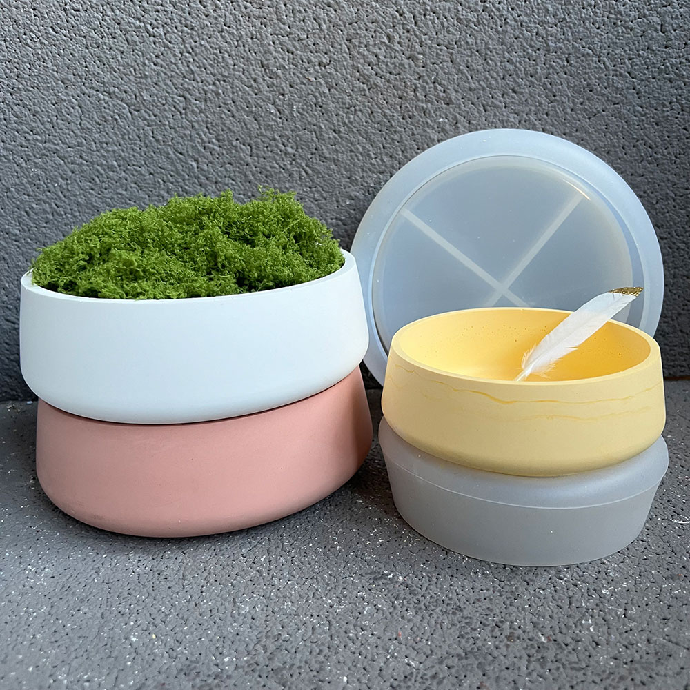 Concrete Bowl Silicone Mold DI - đánh giá và giá Terrazzo Pot Cement
