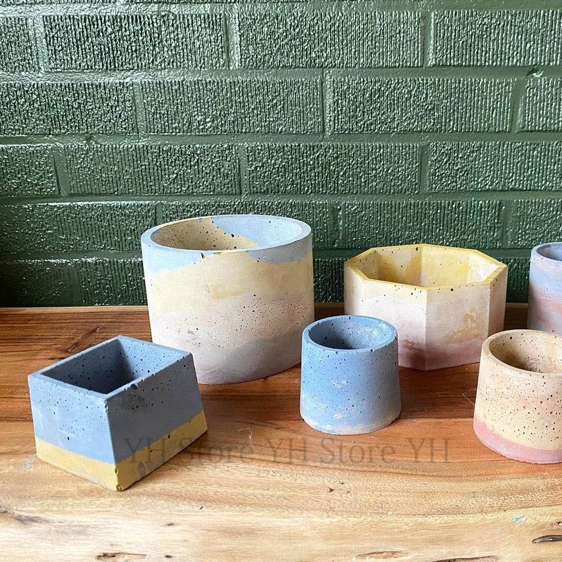 Concrete Candle Cup Vessel Sil - đánh giá và giá Terrazzo Pot Cement