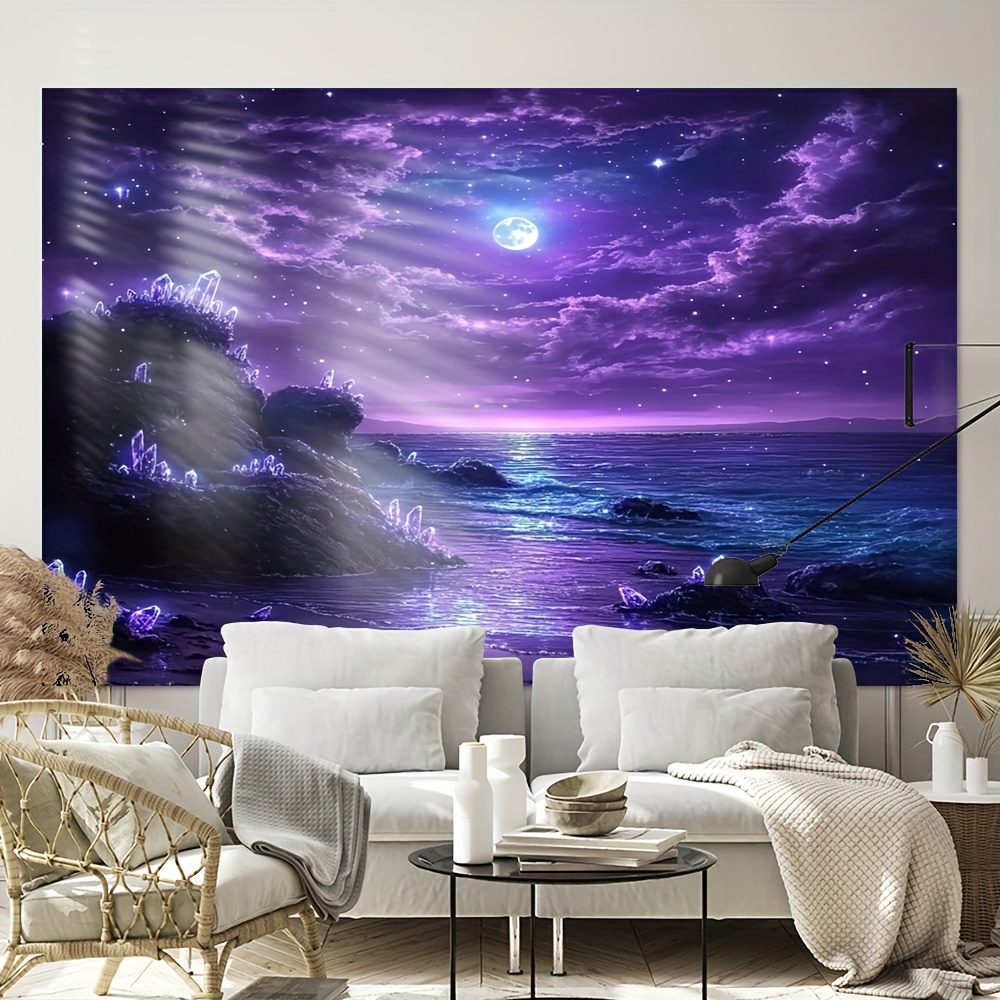 Purple Moon Ocean Night Wall M - đánh giá và giá Interior Design Hd