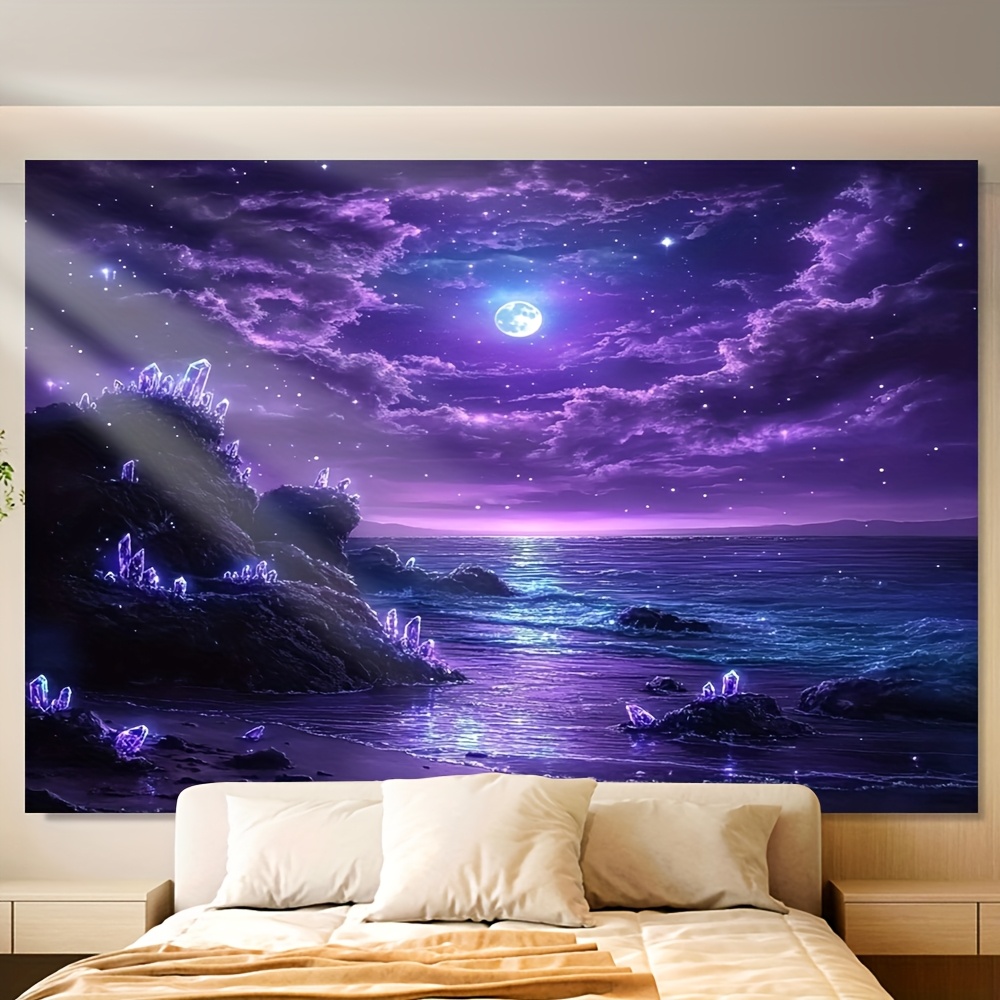 Purple Moon Ocean Night Wall M - đánh giá và giá Interior Design Hd
