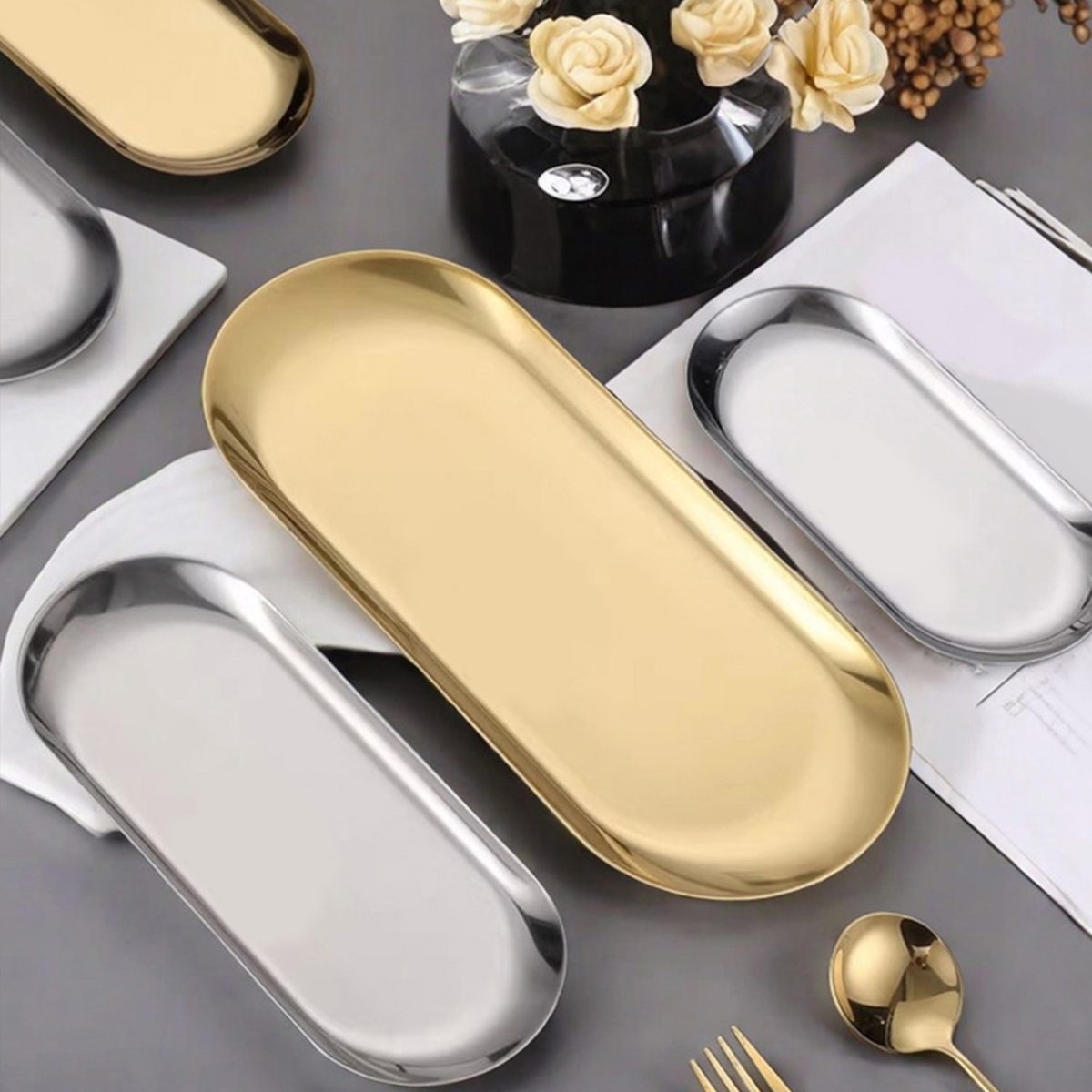 WORTHBUY Nordic Style Oval Ser - đánh giá và giá Travertine Tray Oval