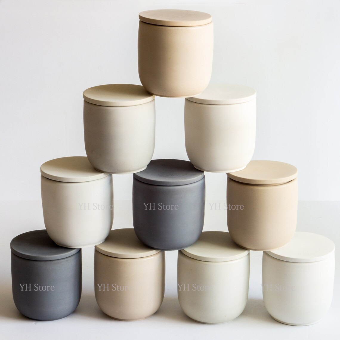 Jesmonite Bình Khuôn Silicon T - đánh giá và giá Terrazzo Pot Cement