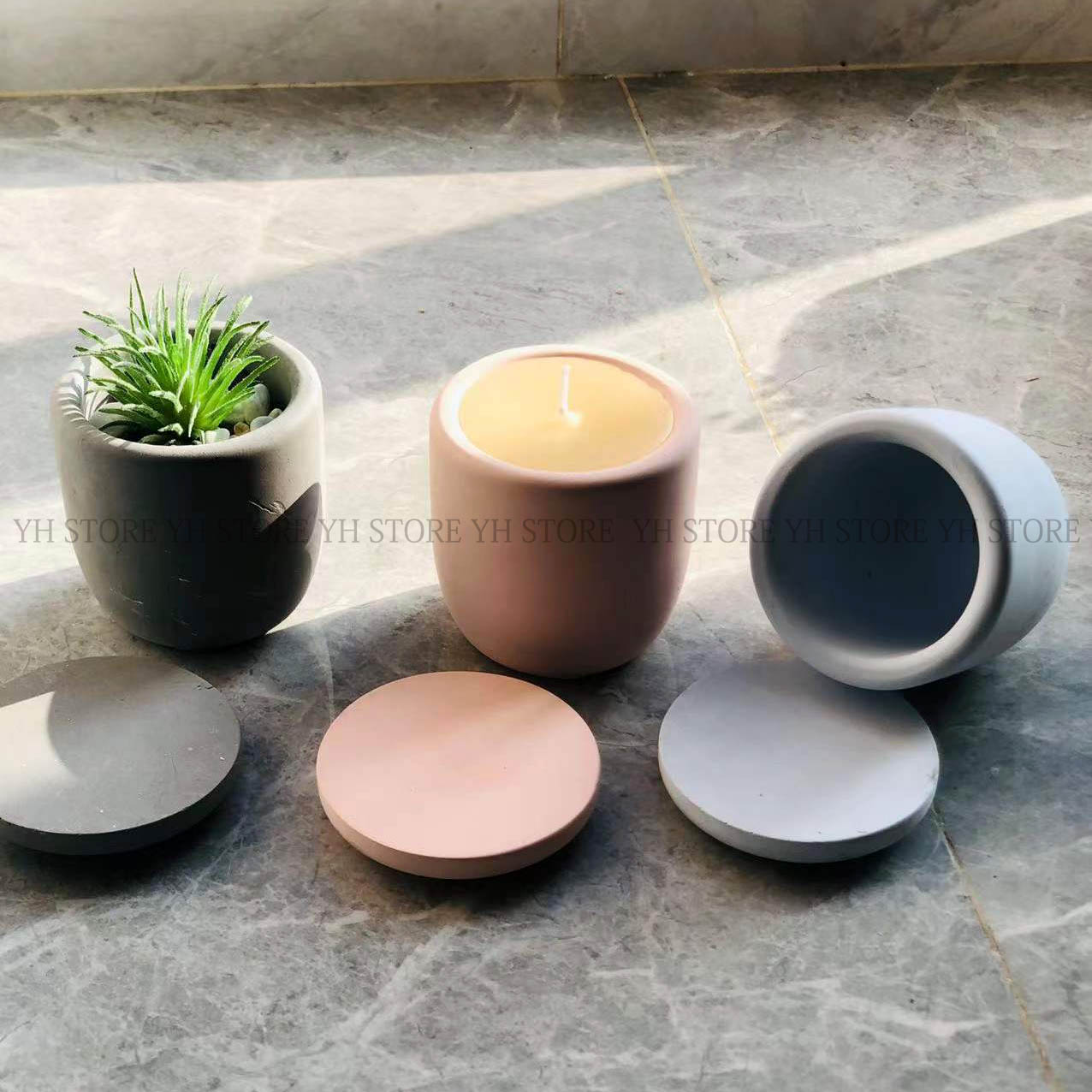 Jesmonite Bình Khuôn Silicon T - đánh giá và giá Terrazzo Pot Cement