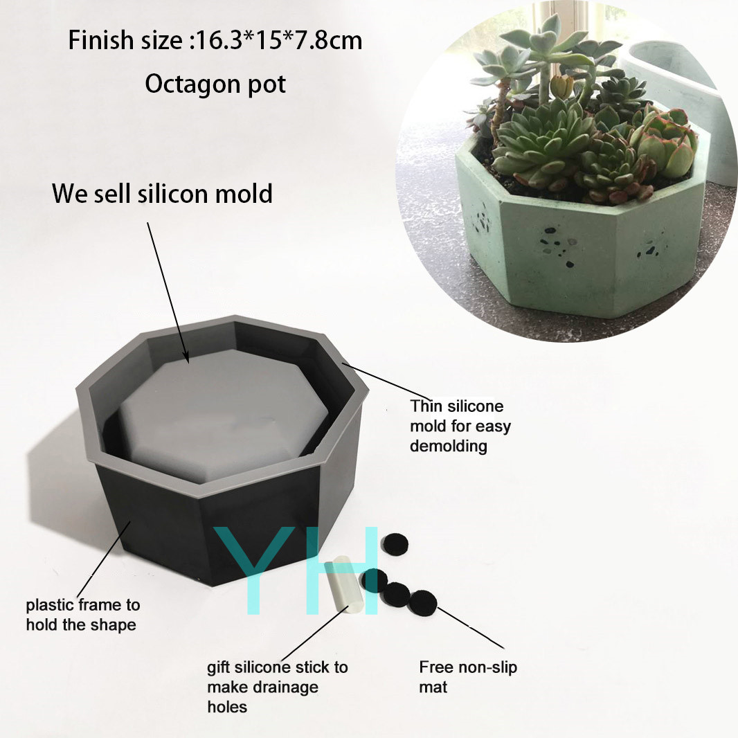 Cement Flower Pot Silicone Mol - đánh giá và giá Terrazzo Pot Cement