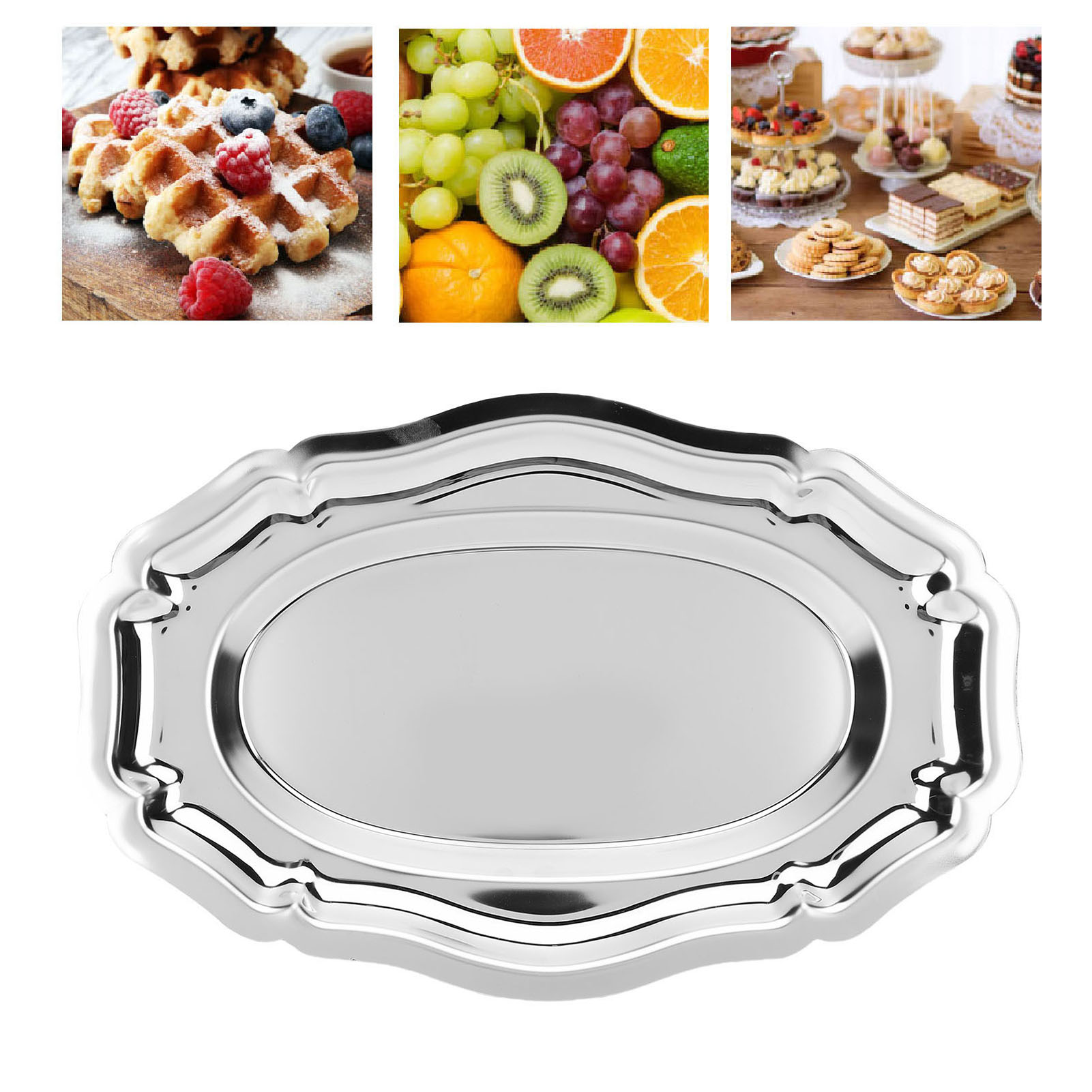 Serving Tray 304 Stainless Ste - đánh giá và giá Travertine Tray Oval
