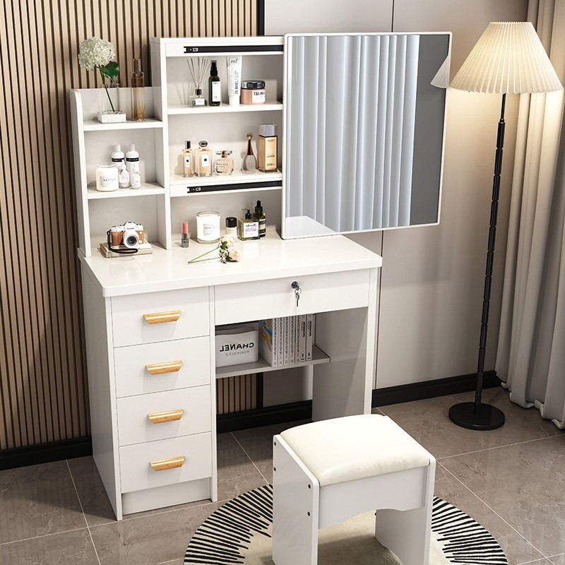 Modern Aesthetic Vanity Table  - đánh giá và giá Interior Design White And Wood