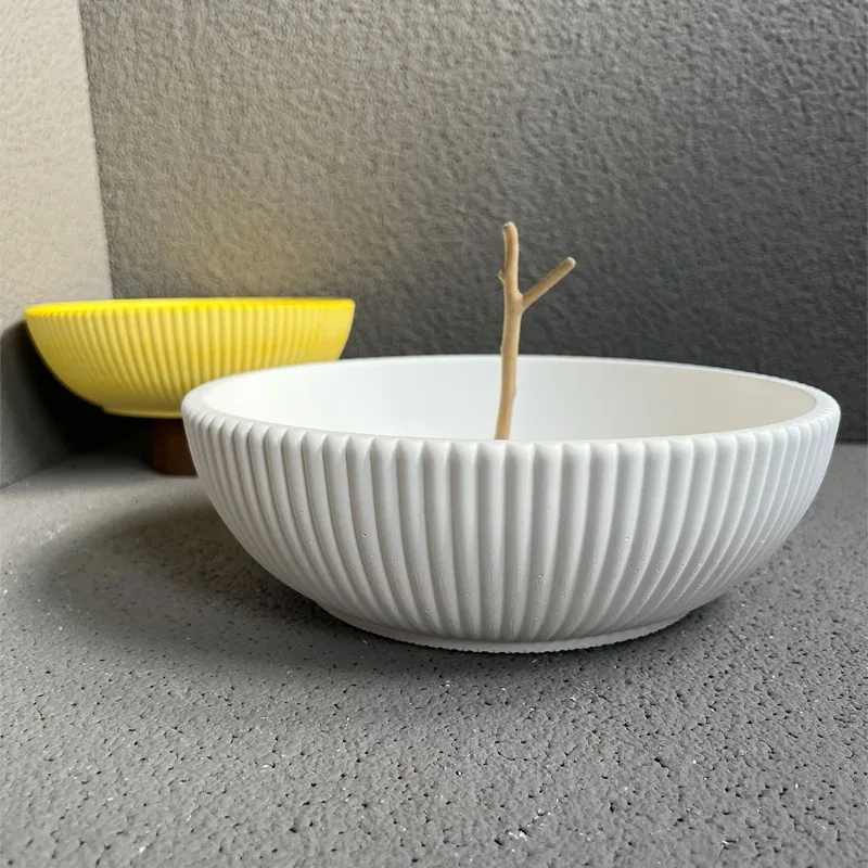 Large Striped Bowl Vessel Conc - đánh giá và giá Terrazzo Pot Cement