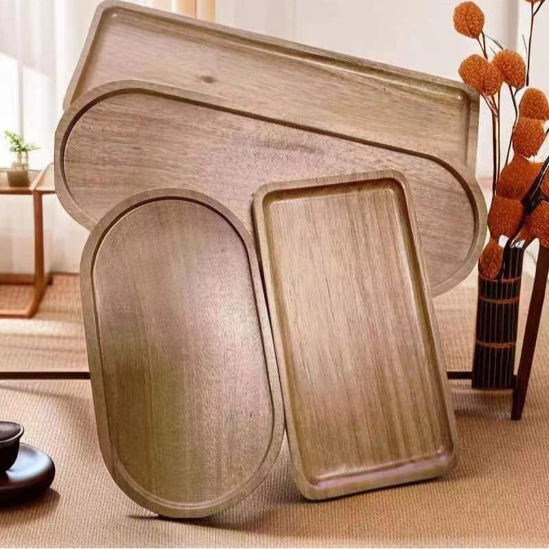 Wabi Sabi Style Acacia Wood De - đánh giá và giá Travertine Tray Oval